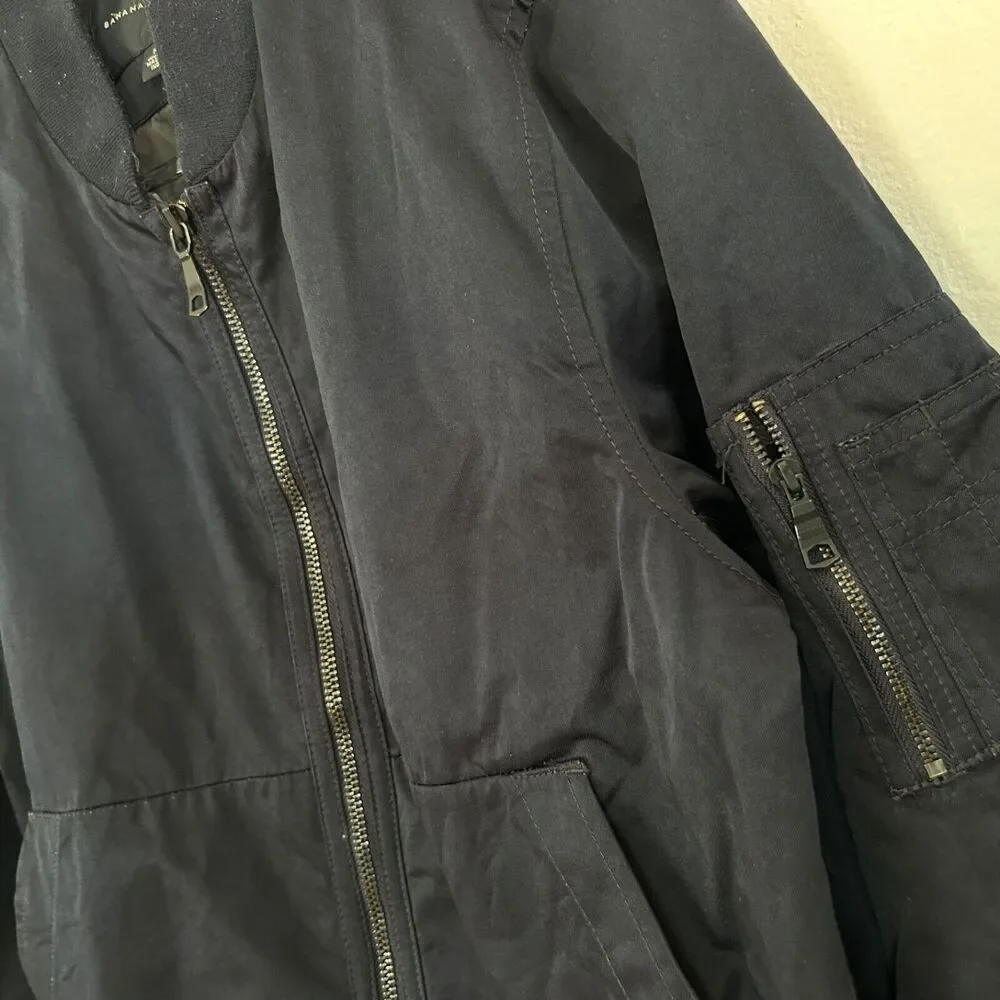 Banana Republic Blue Heritage Jacket Water-Resistant Blue Zip Up Men M